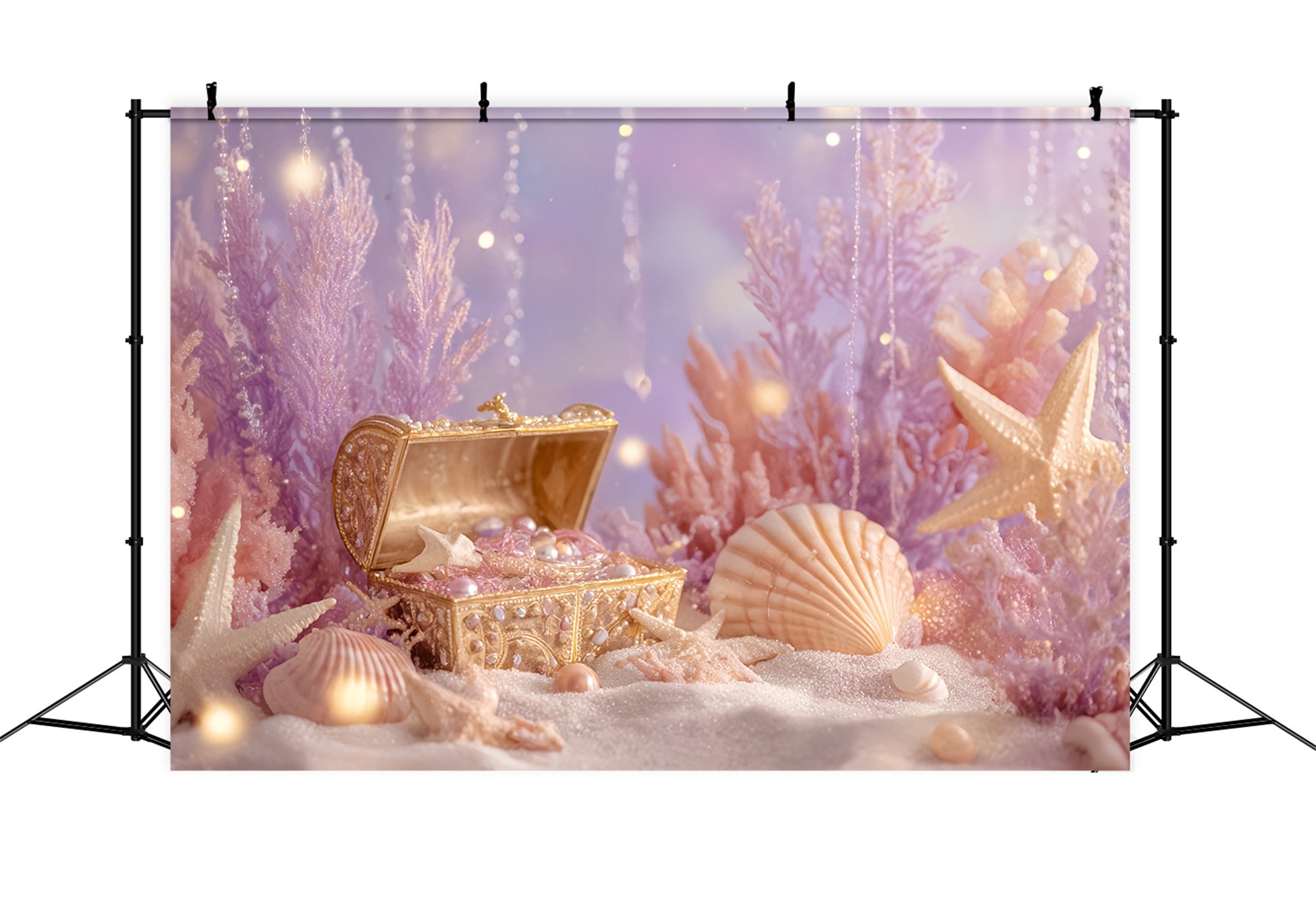 Cake Smash Backdrop Underwater Treasure Pearl Fantasy Birthday Backdrop UK TWW59-243