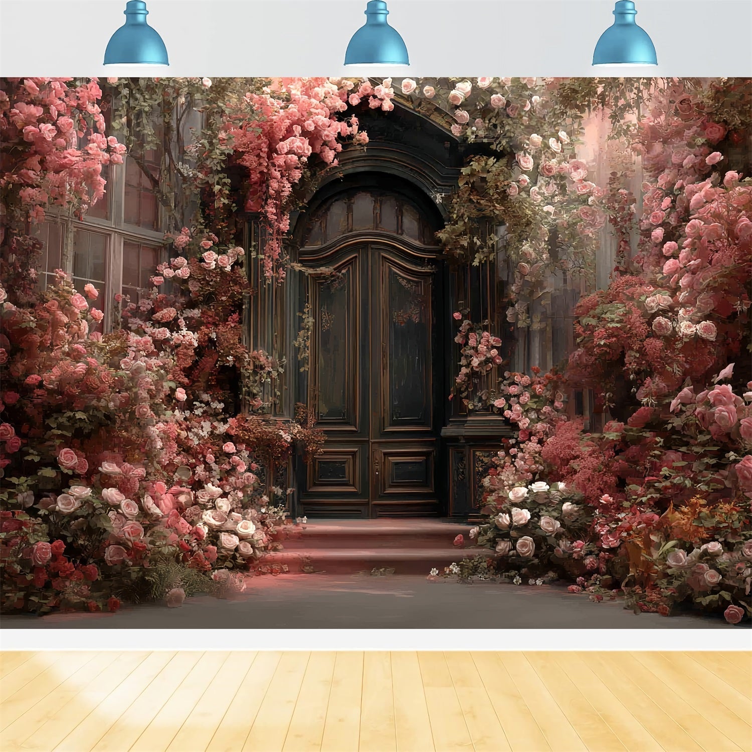 Wedding Vintage Romantic Garden Rose Doorway Bloom Wedding Backdrop Ideas UK TWW59-37