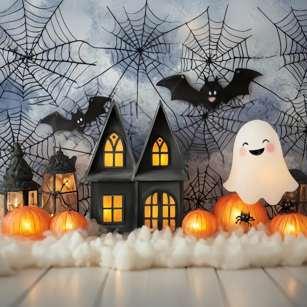 Halloween Bat Backdrop Cute Ghost Pumpkin Lantern Halloween Backdrop Ideas UK TWW59-71