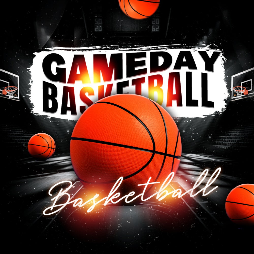 Basketball Backdrops Neon Hoop Night Sports Theme Backdrop UK TWW6-11