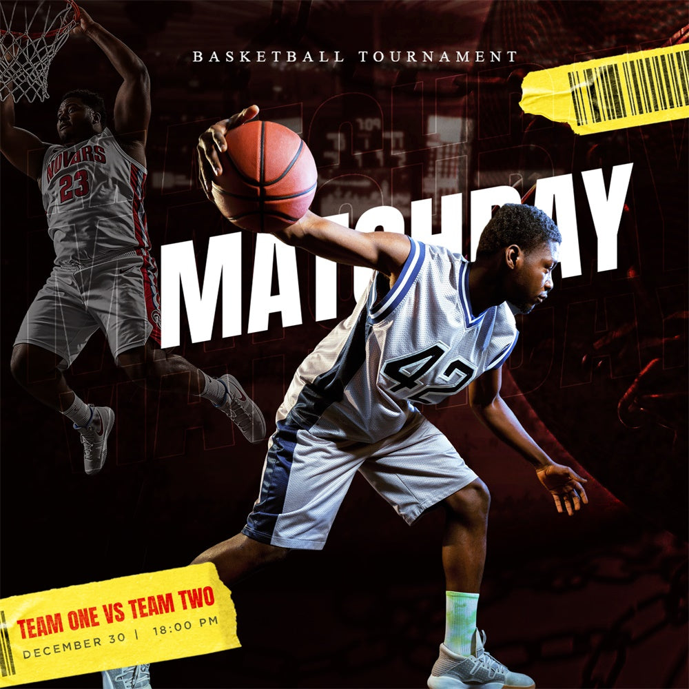 Basketball Backdrops Basketball Showdown Customized Sports Backdrops UK TWW6-12