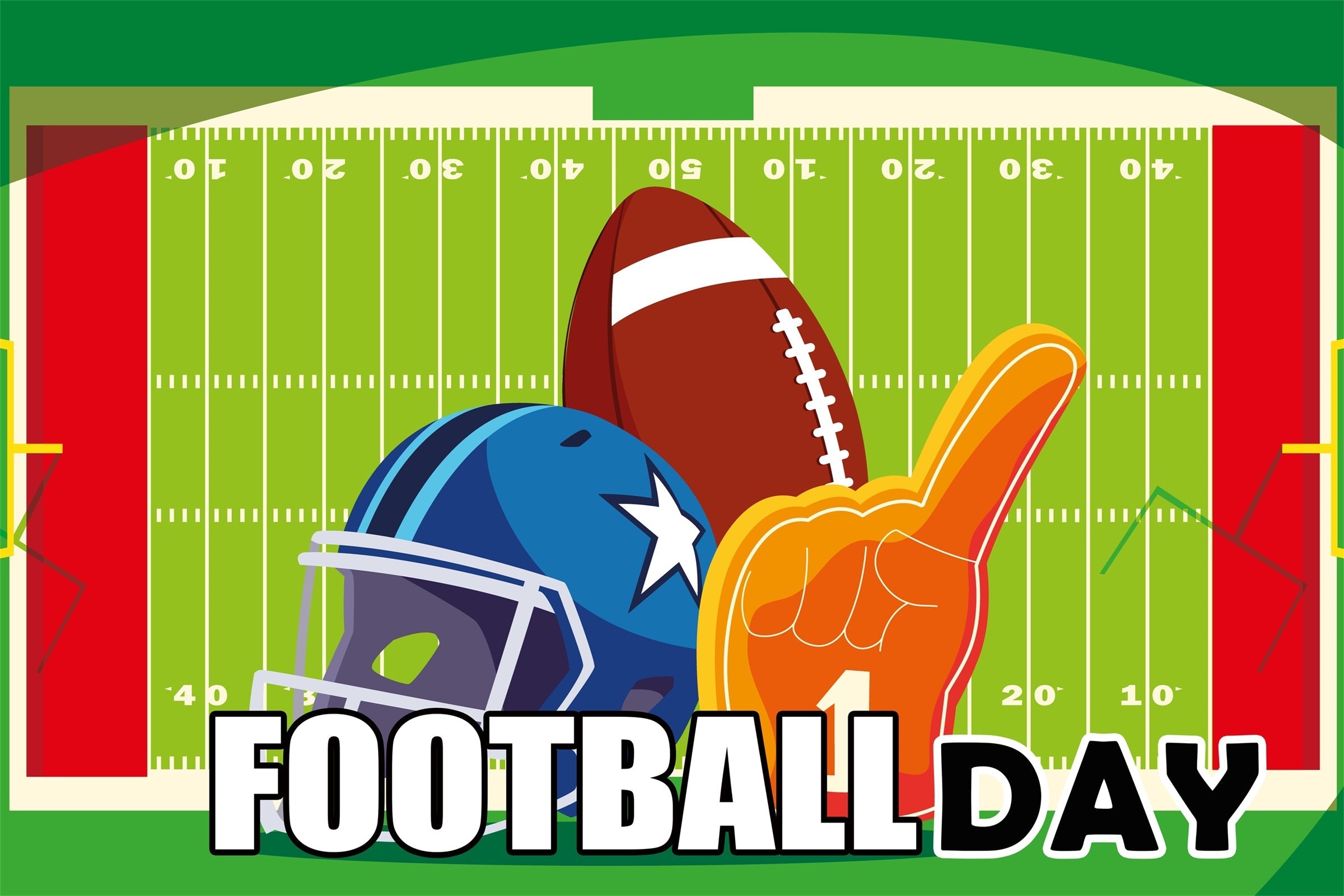 Football Backdrop Football Frenzy Field Sports Event Backdrop UK TWW6-25