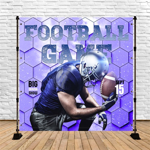 Sports Photo Backdrop Night Glory Game Day Personalized Backdrop UK TWW6-29