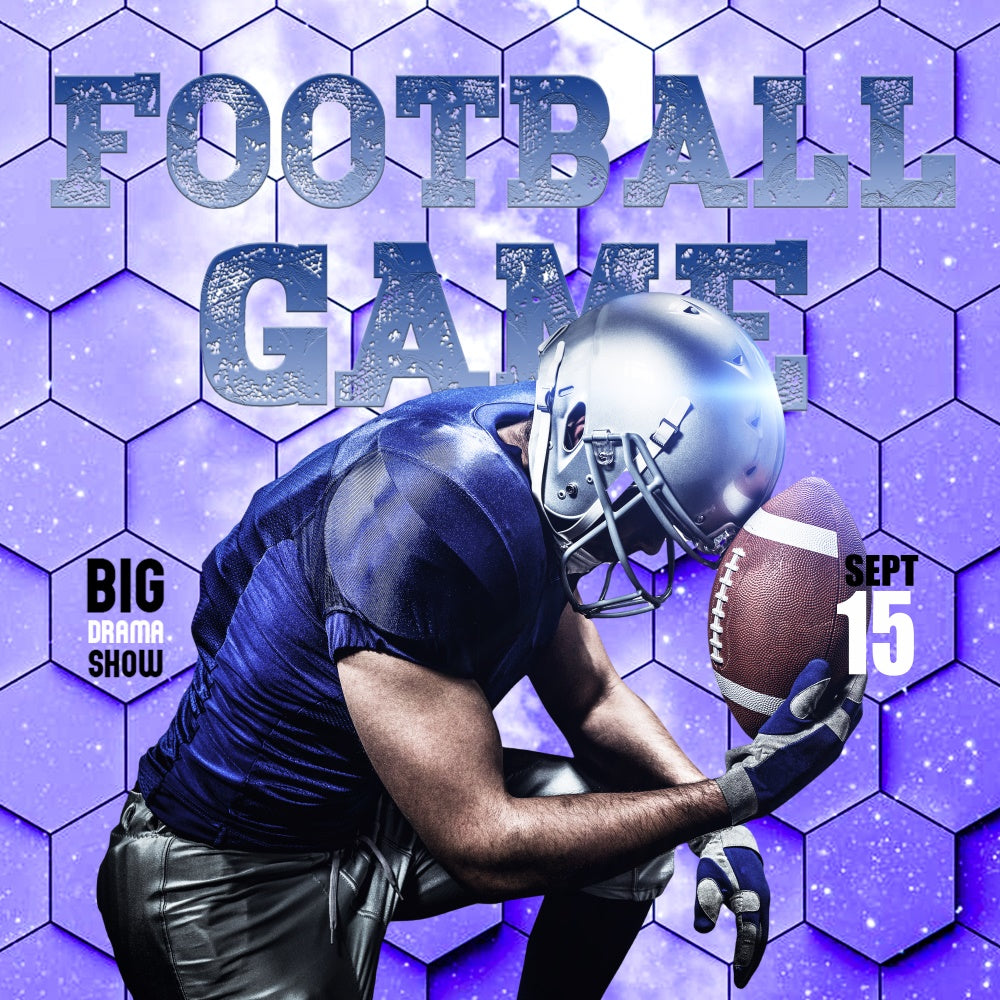 Sports Photo Backdrop Night Glory Game Day Personalized Backdrop UK TWW6-29