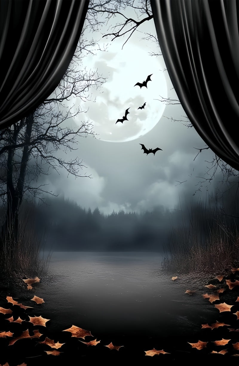 Halloween Backdrop Ideas Midnight Curtain Lakeside Sweep Backdrop UK TWW6-75