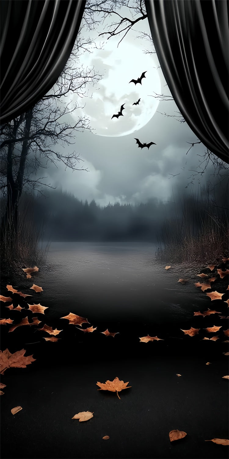 Halloween Backdrop Ideas Midnight Curtain Lakeside Sweep Backdrop UK TWW6-75