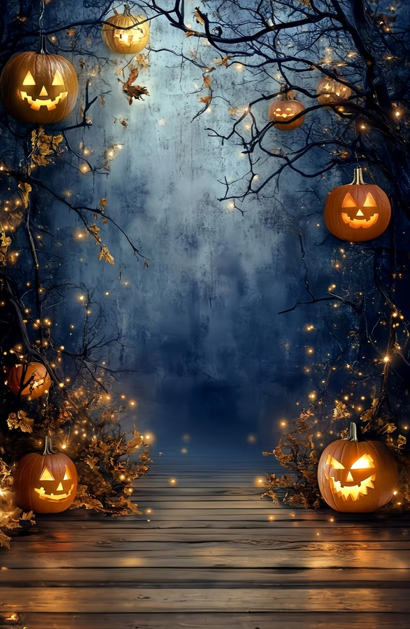 Halloween Photography Backdrop Pumpkin Glow Pathway Sweep Backdrop UK TWW6-77