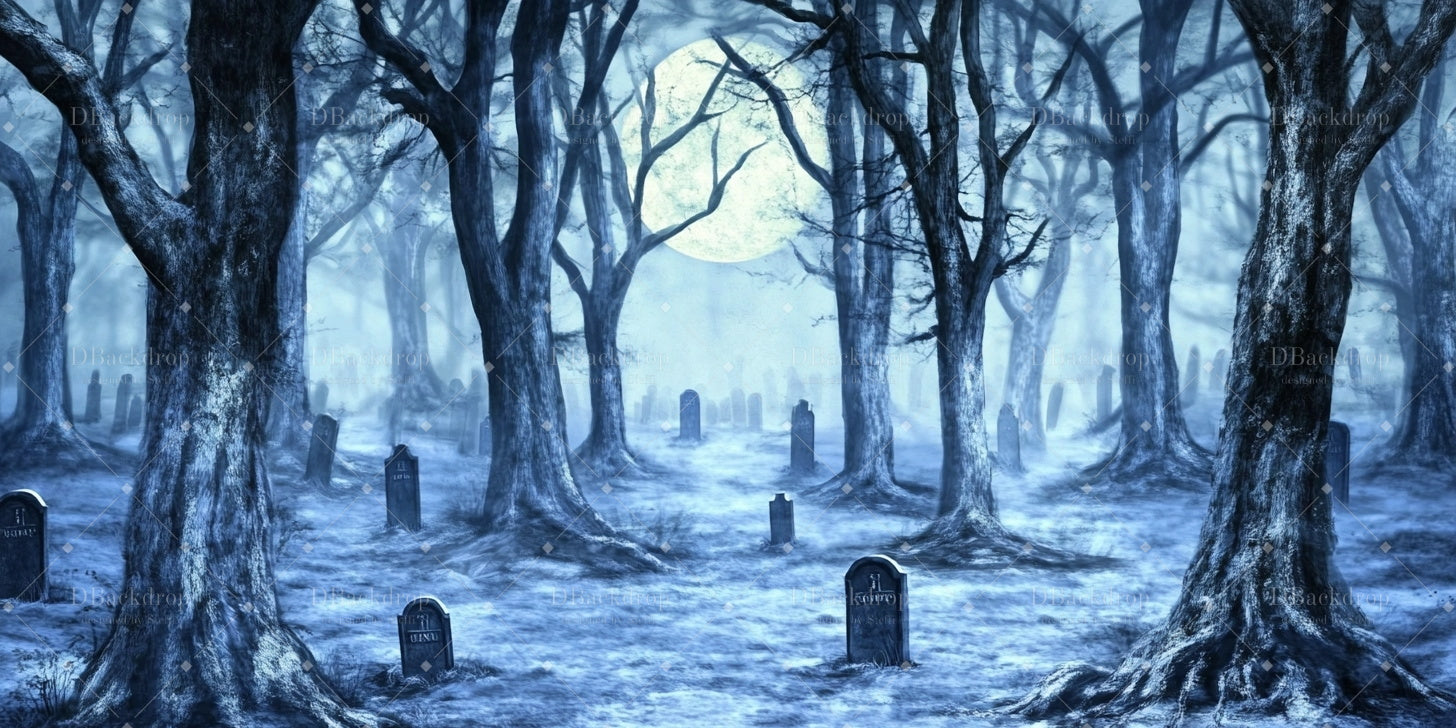 Theater Backdrop Winter Graveyard Stage Backdrops for Sale UK CSH59-T3