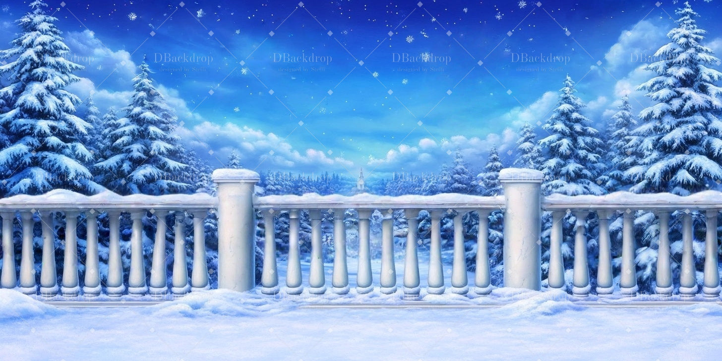 Dance Stage Backdrop Winter Terrace Professional Stage Backdrops UK CSH59-T31