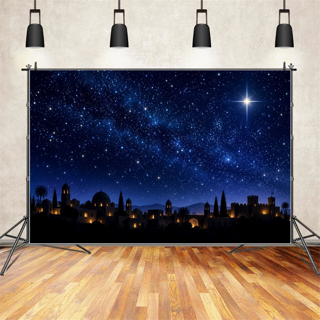 Nativity Scene Backdrop Nativity Stable Snowy Village Christmas Photo Backdrop Ideas UK ZTT610-38