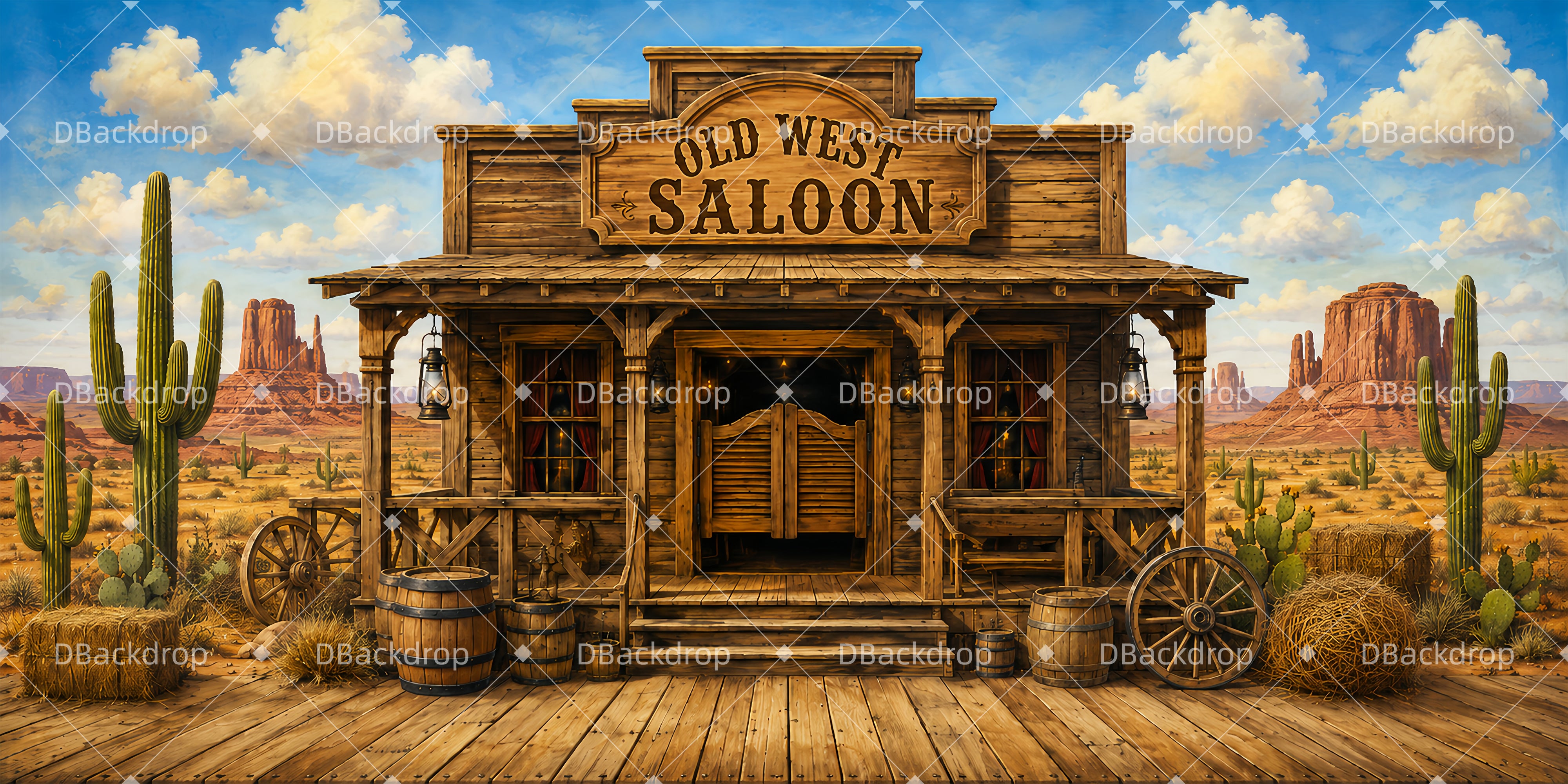 Saloon Backdrop Western Saloon VBS Backdrops UK ZTT65-T1