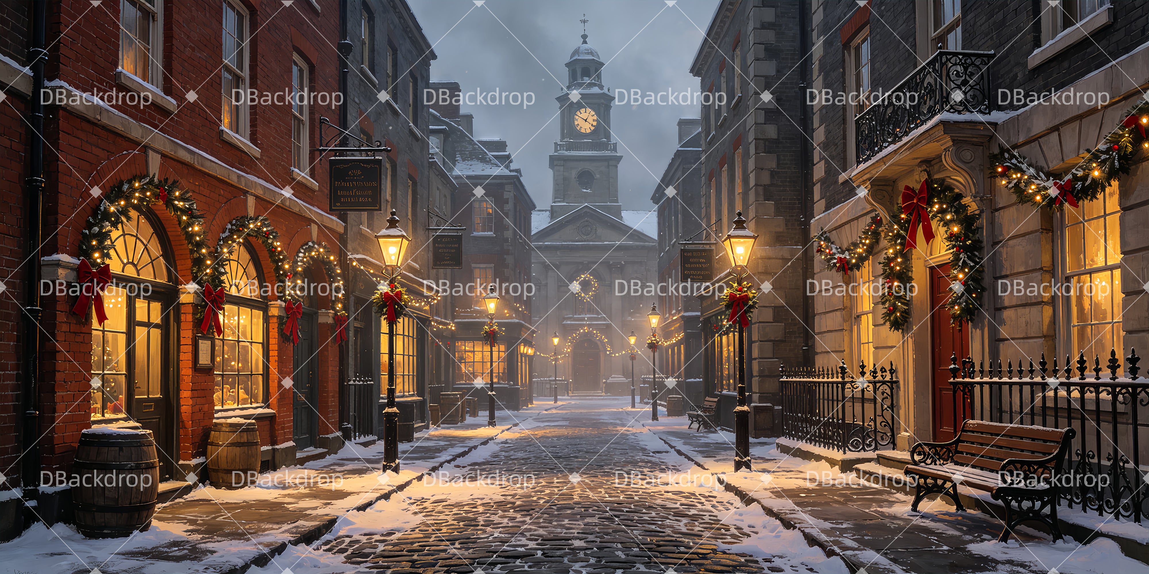 Backdrop For Theater Snowy Lane Professional Stage UK Backdrops ZTT66-T108