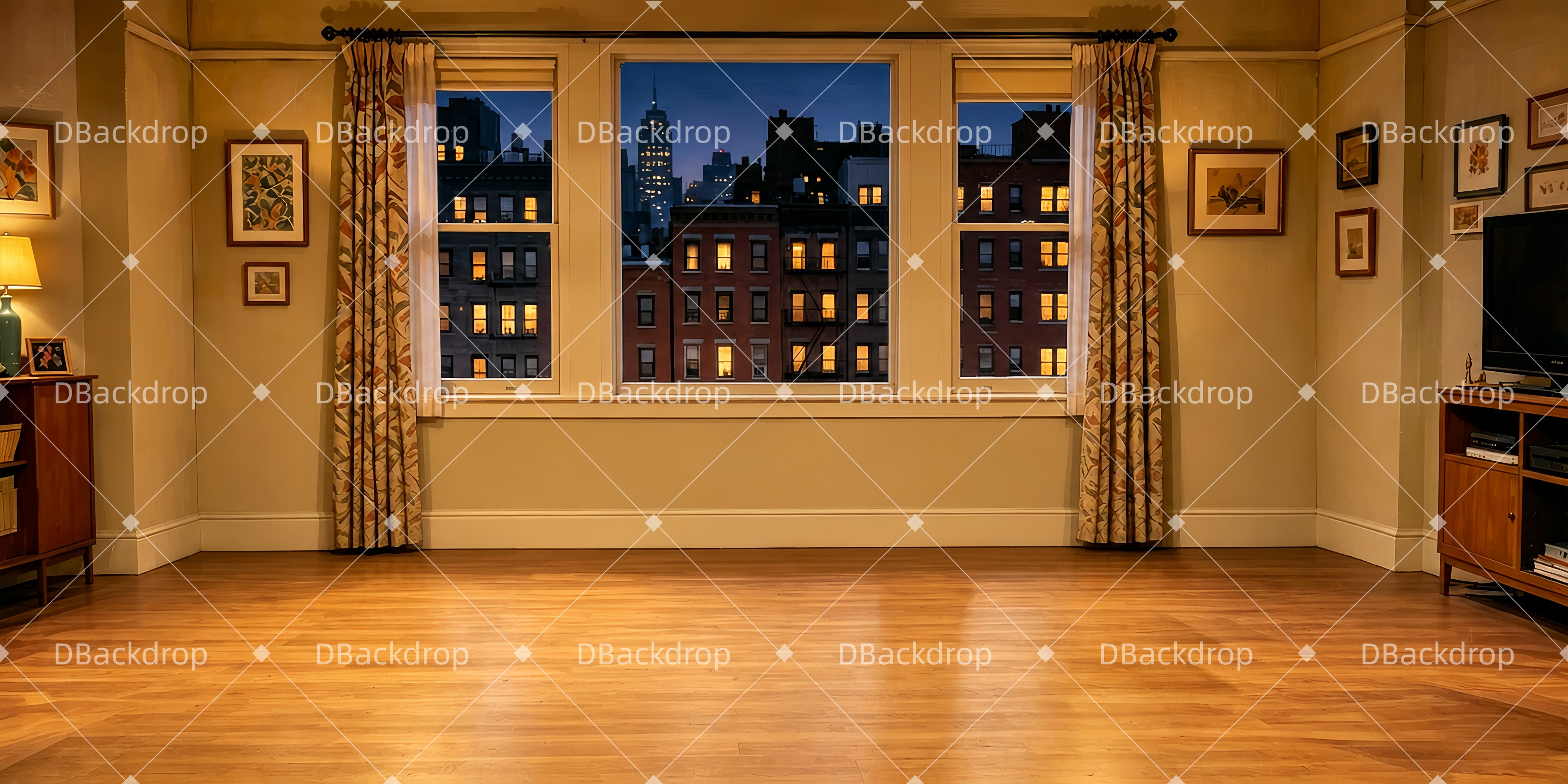 Theater Backdrop Cozy Townhouse Professional Stage UK Backdrops ZTT66-T120