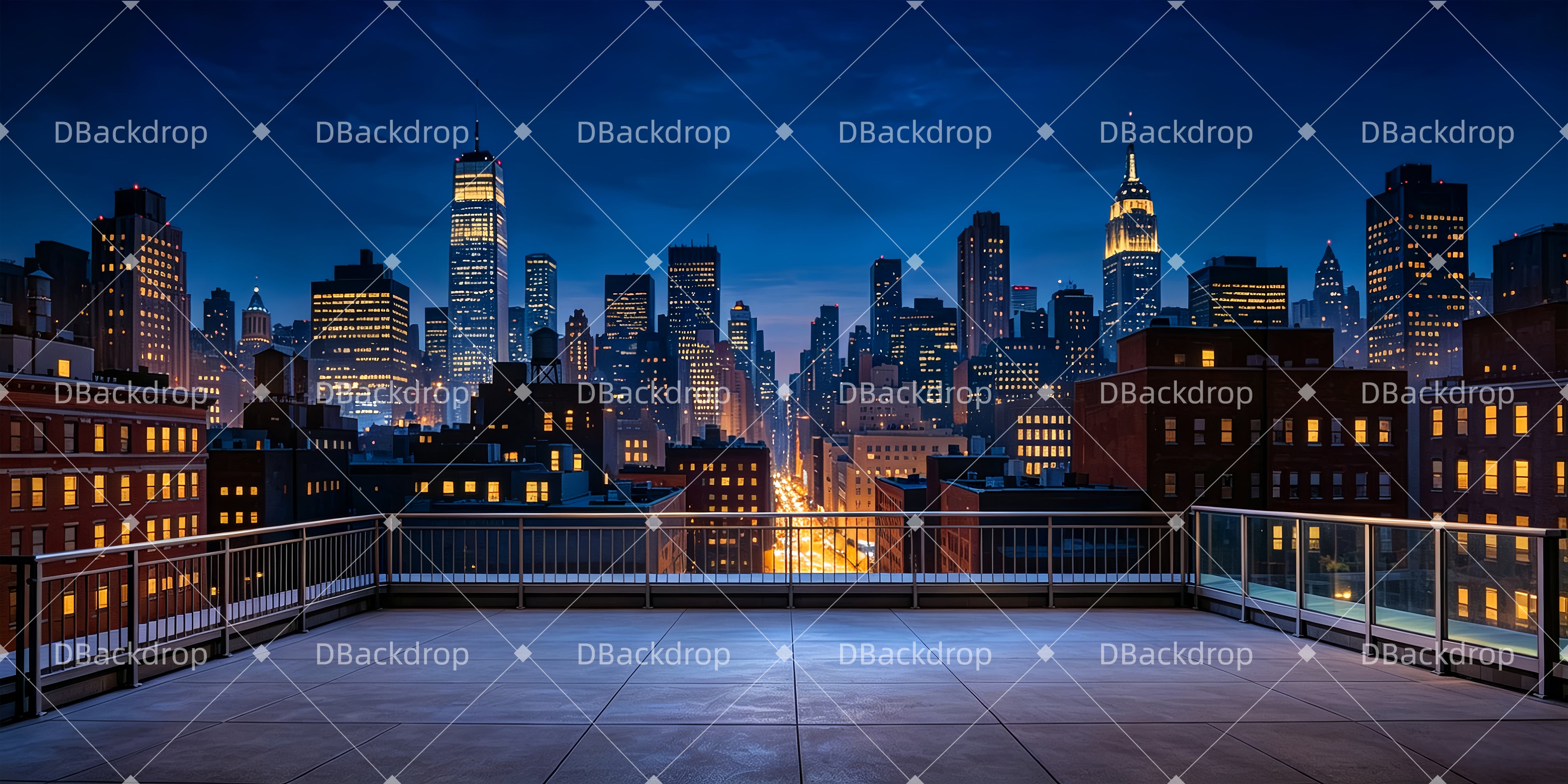 Backdrop For Theater Play Rooftop Dusk Stage UK Backdrops ZTT66-T124