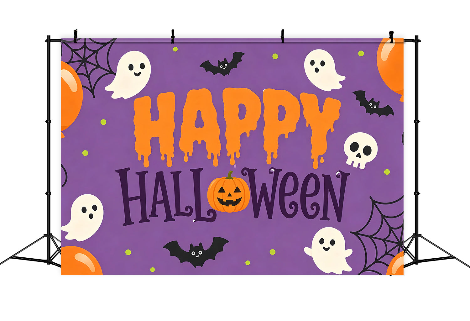Simple Halloween Backdrop Cute Ghost Balloon Party Extra Large Halloween Backdrop UK ZTT67-18