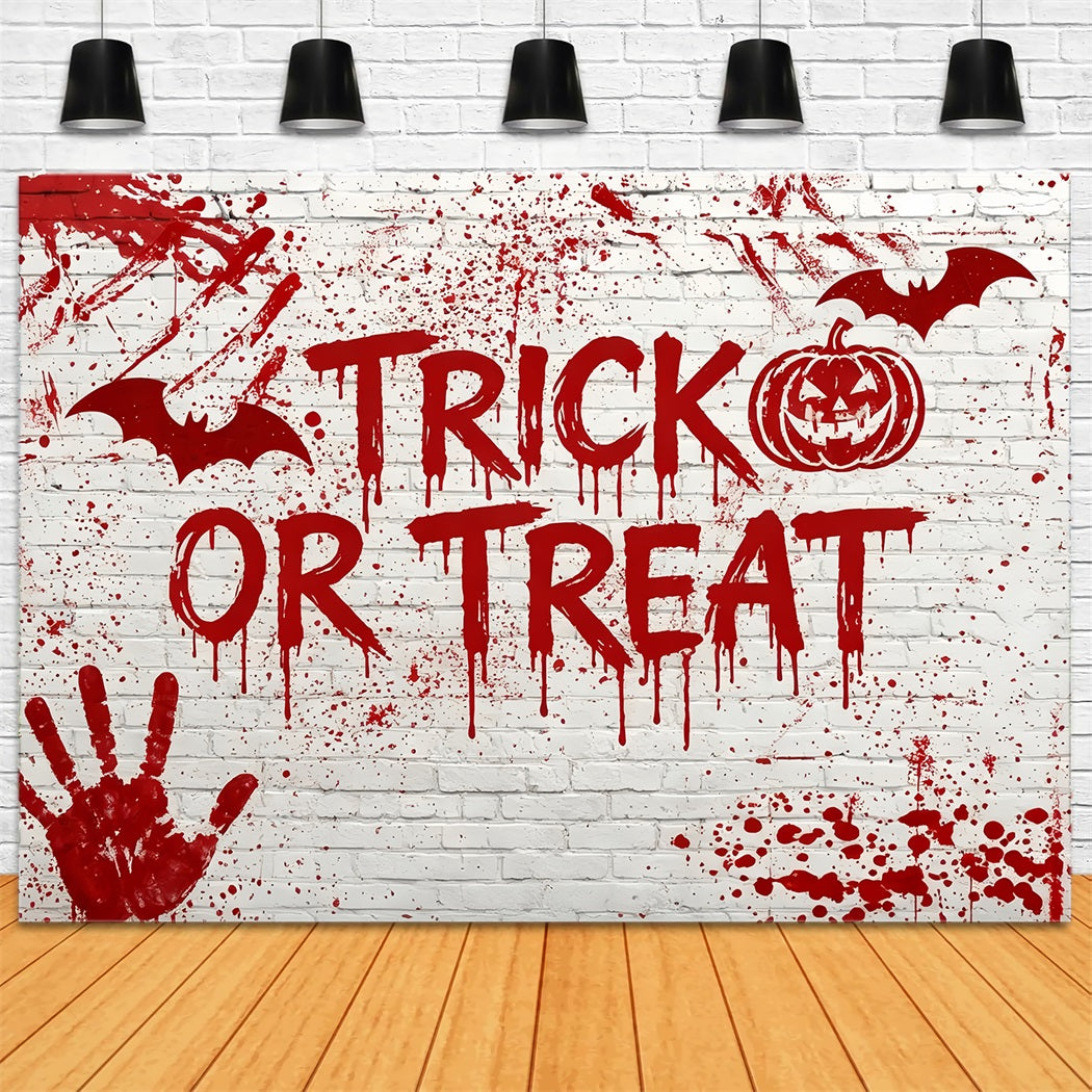 Halloween Bloody Backdrop Blood Splatter Brick Wall Halloween Backdrops UK ZTT67-22