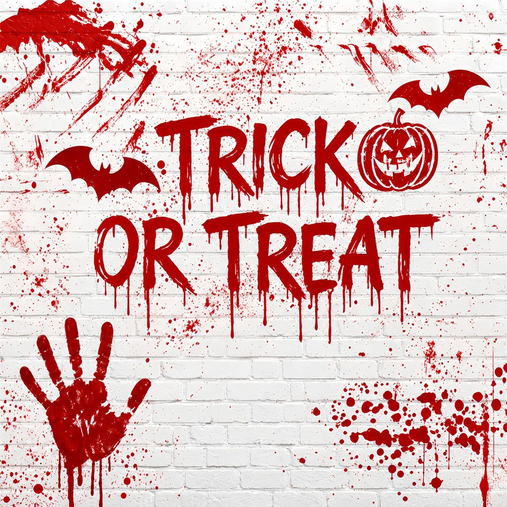 Halloween Bloody Backdrop Blood Splatter Brick Wall Halloween Backdrops UK ZTT67-22