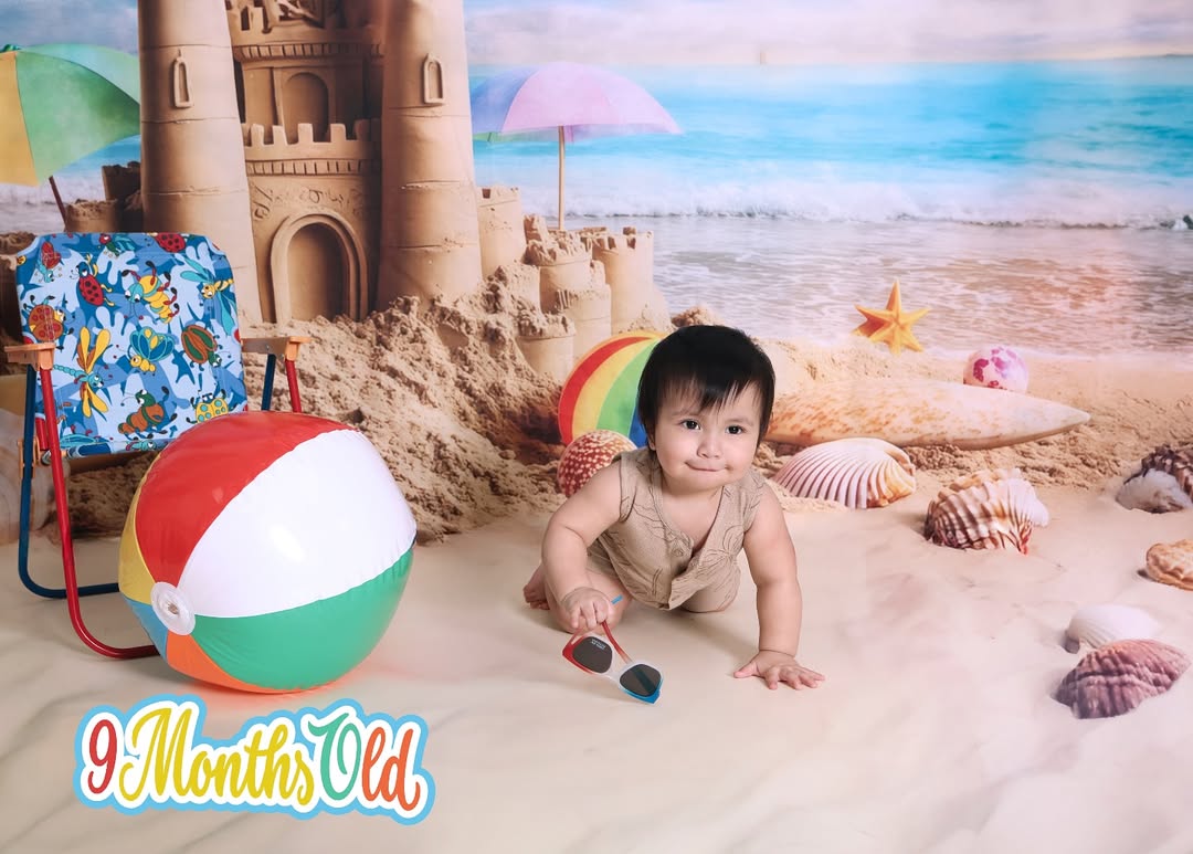 Tropical Beach Backdrop Tropical Castle Rainbow Summer Backdrop UK ZXY3-14