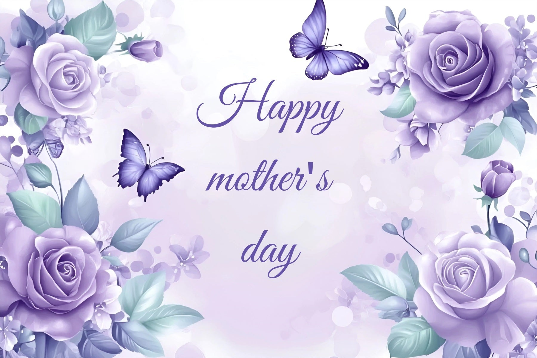 Mothers Day Backdrops Purple Floral Whispers Personalised Backdrop UK ZXY3-2