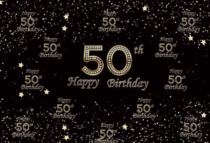 Step and Repeat Custom 50th Birthday Backdrop UK D359