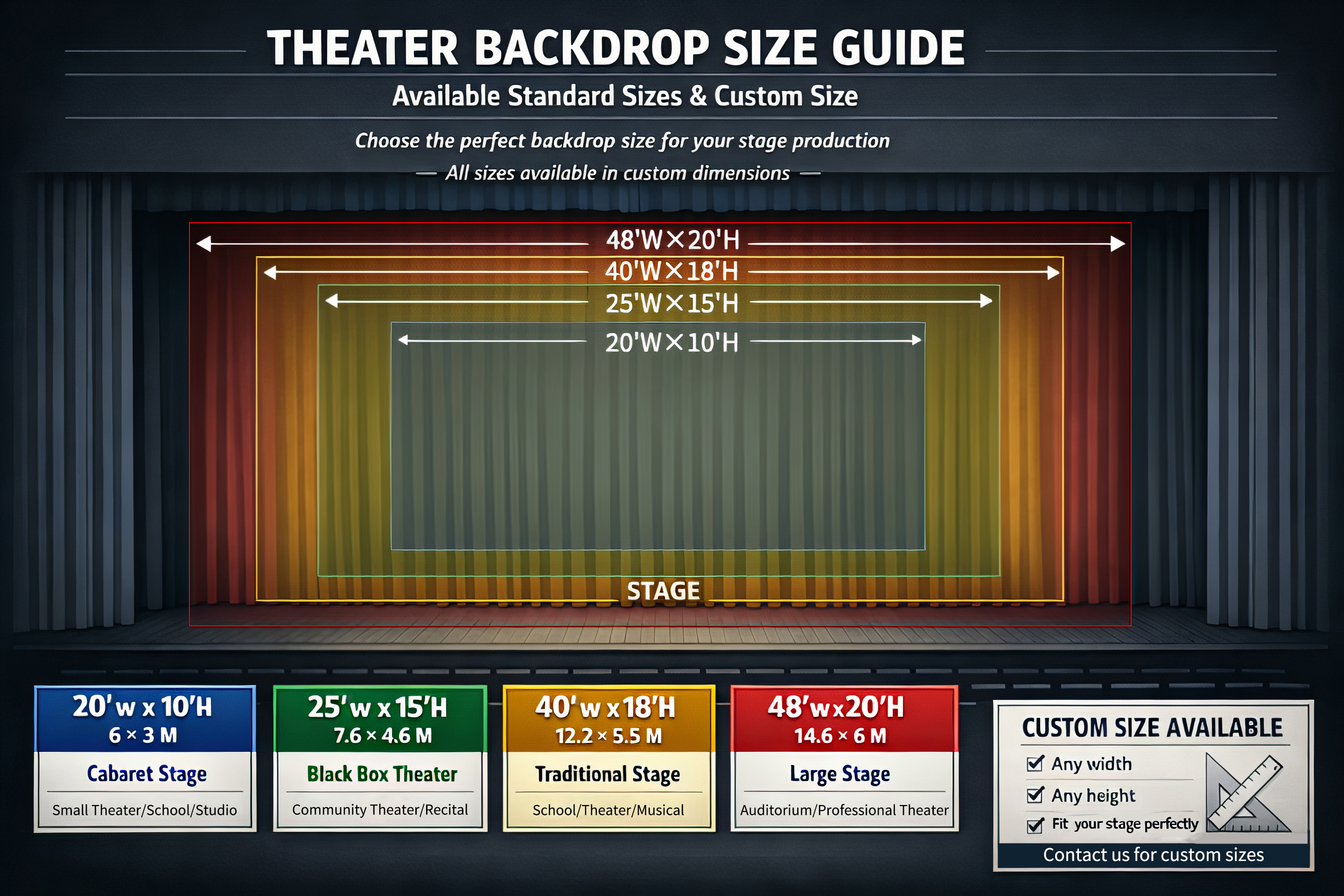 Professional Stage Backdrops Circus Spectacle Theater Backdrop UK GQ62-T40