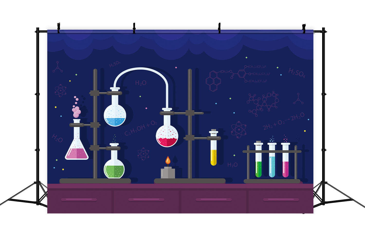 Chemistry Lab Back to School Photography Backdrop UK BRP7-3