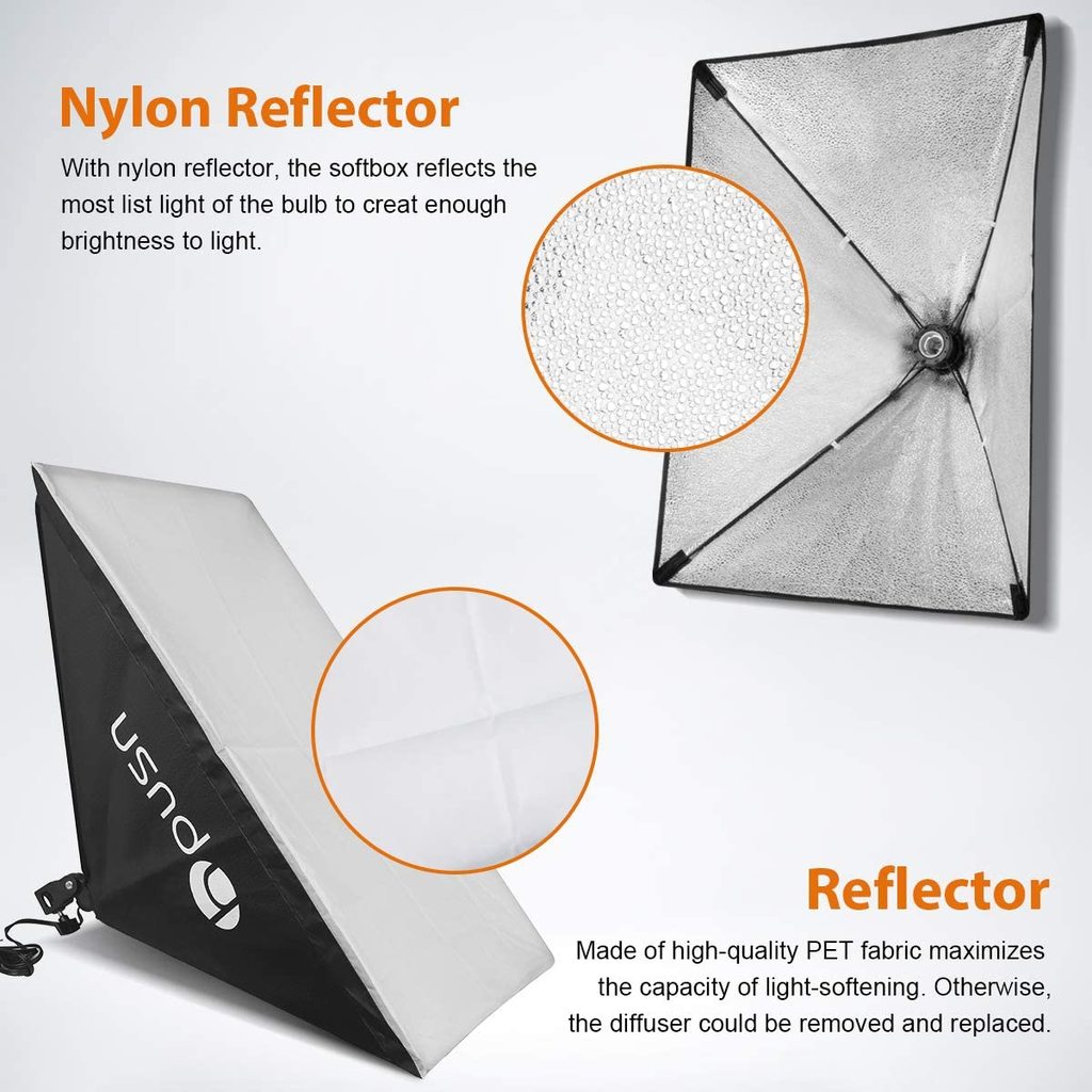 Professional Softbox Lighting Kit Reflector 185W for Studio Photography BP1690 UK