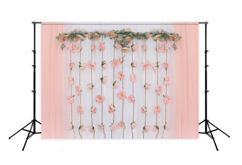 Flowers Decorations White Wood Photography backdrop UK Designed by Beth Hrachovina