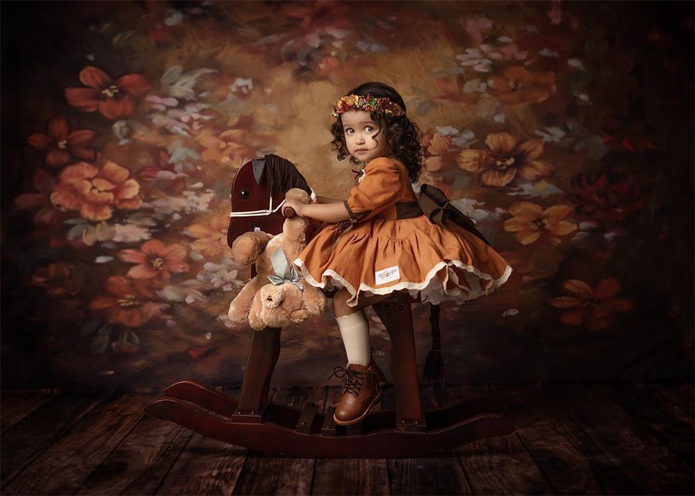 Floral Newborn Baby Photography Backdrop CM-4804