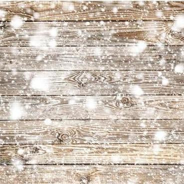 Wooden Snowflake Winter Backdrop UK for Studio G-533