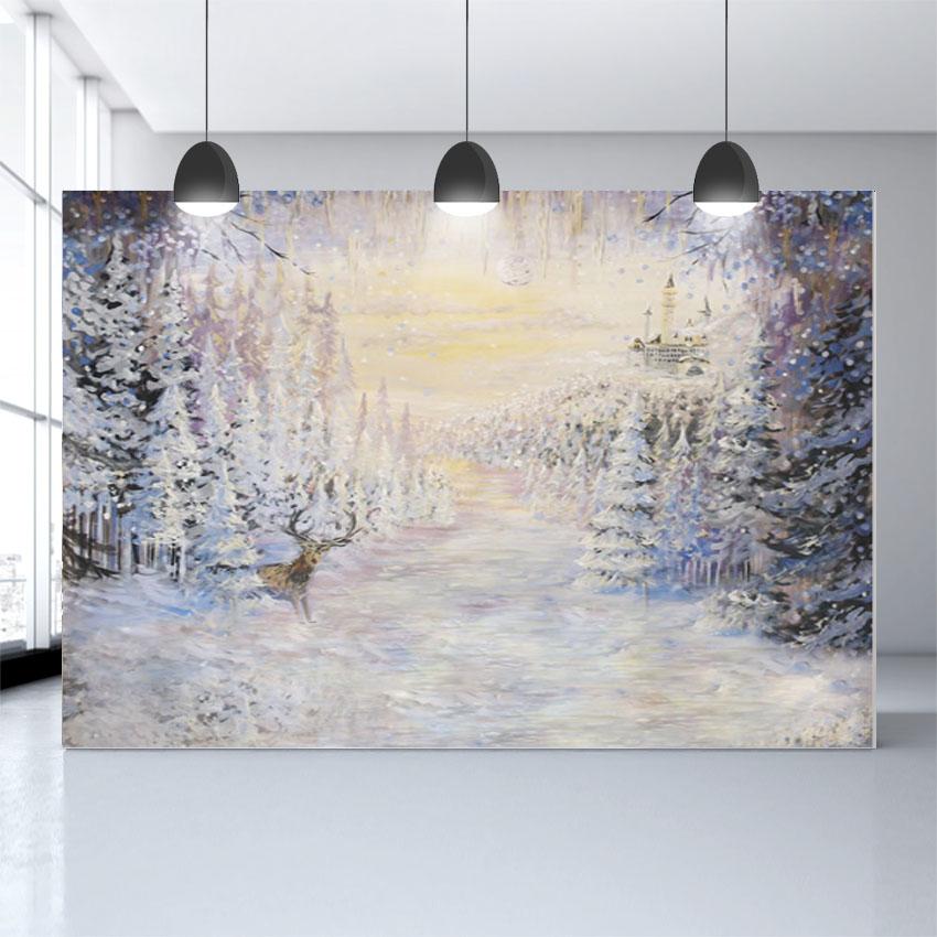 Winter Snow Christmas Newborn Children Photography Backdrop G-907