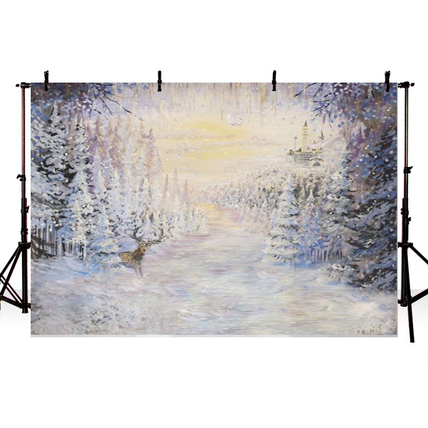 Winter Snow Christmas Newborn Children Photography Backdrop G-907