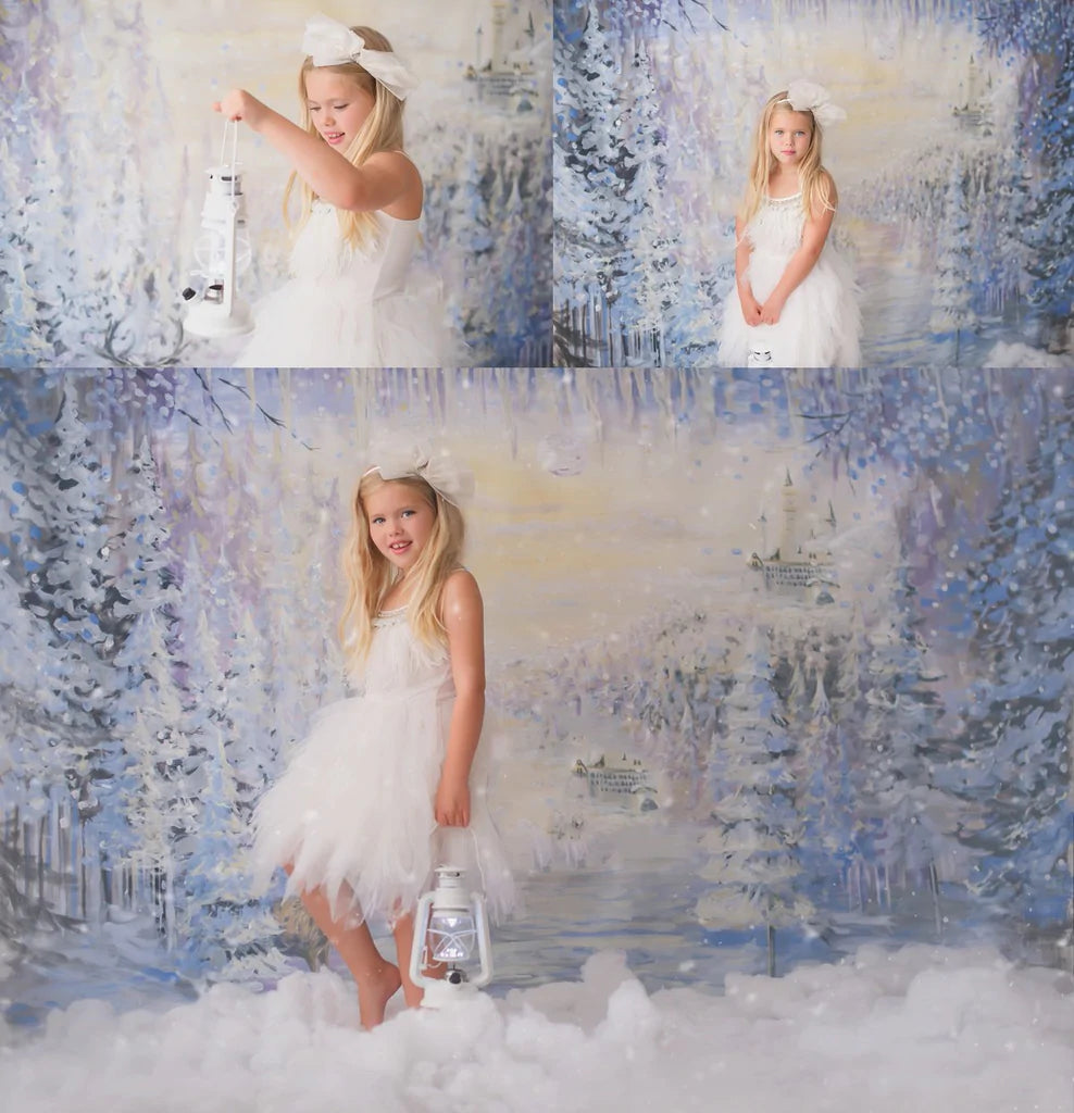 Winter Snow Christmas Newborn Children Photography Backdrop G-907