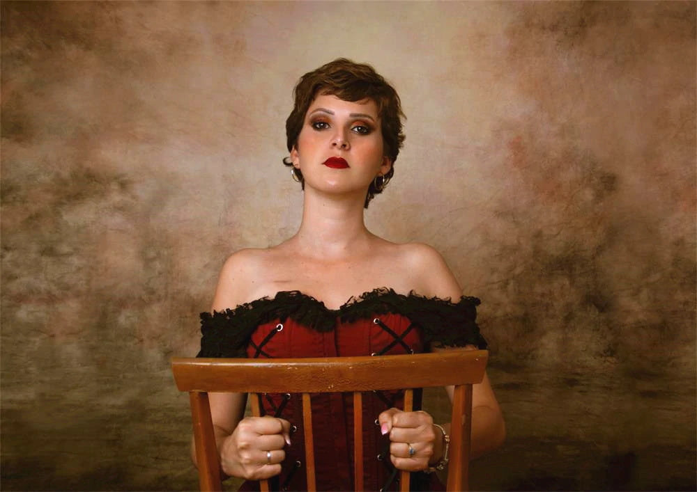 Abstract Peach Colors with Brighter Center Spot Studio Backdrop UK GA-54