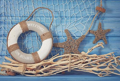 Summer Beach Backdrop UK Sky Backgrounds Blue Ocean HJ03833