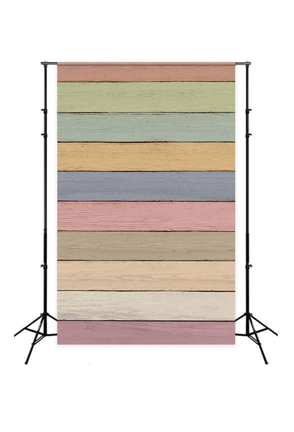 Colorful Wooden Wall Art Photo backdrop UK J03795