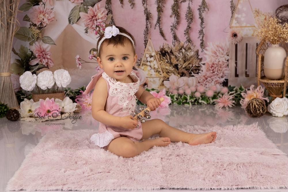 Pink Flower Beautiful Wall Backdrops Newborn for Photography NB-387