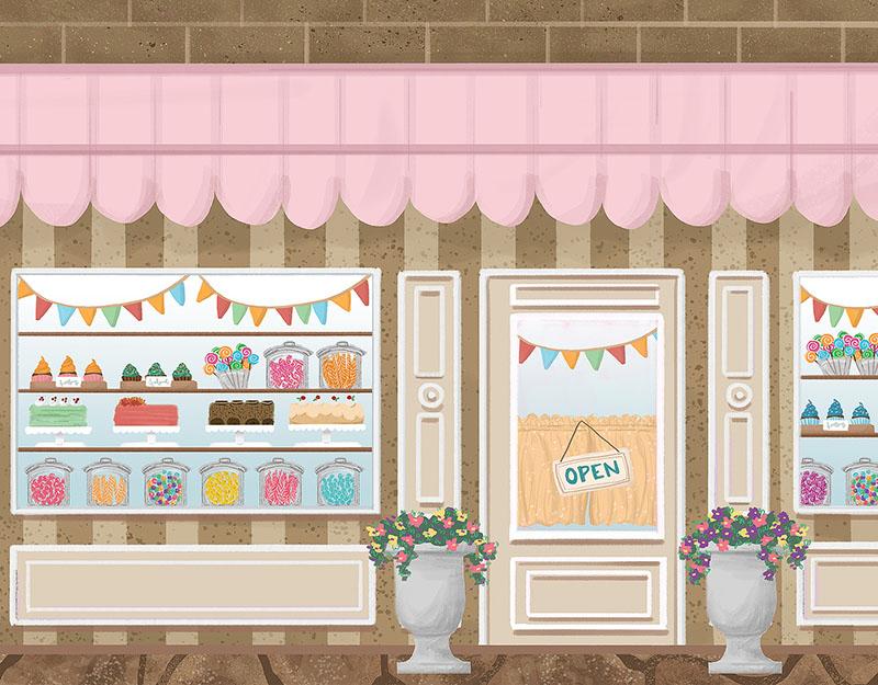 Cartoon Sweet Pastry Photography Backdrop UK Nb-459