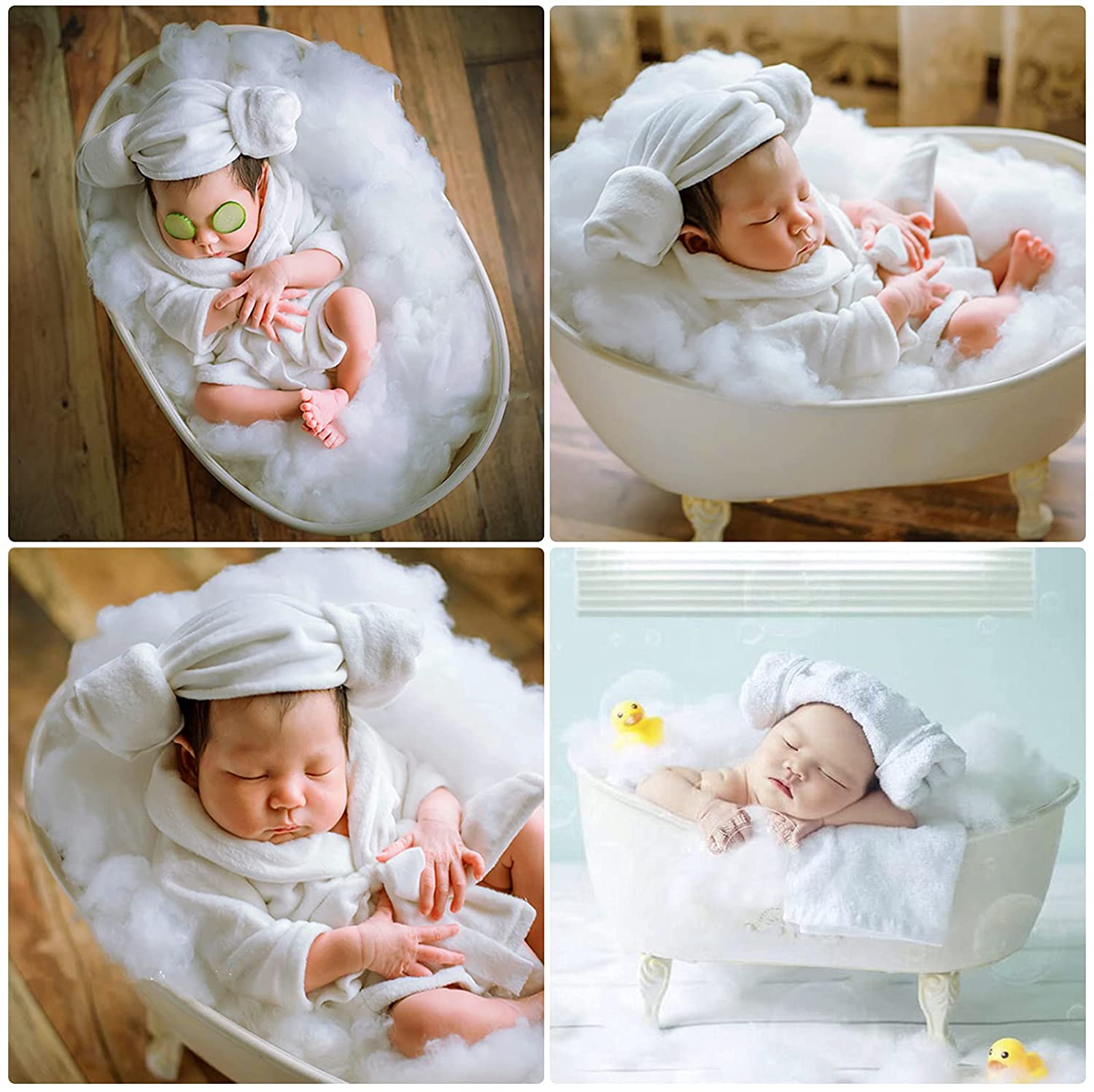 Newborn Bath Towel with Slippers Baby Photography Props
