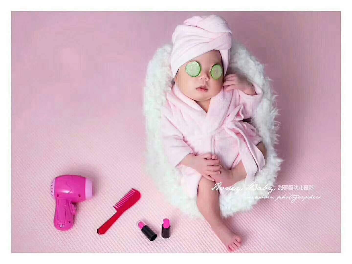 Newborn Bath Towel with Slippers Baby Photography Props