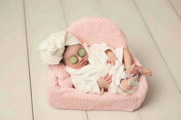 Newborn Bath Towel with Slippers Baby Photography Props