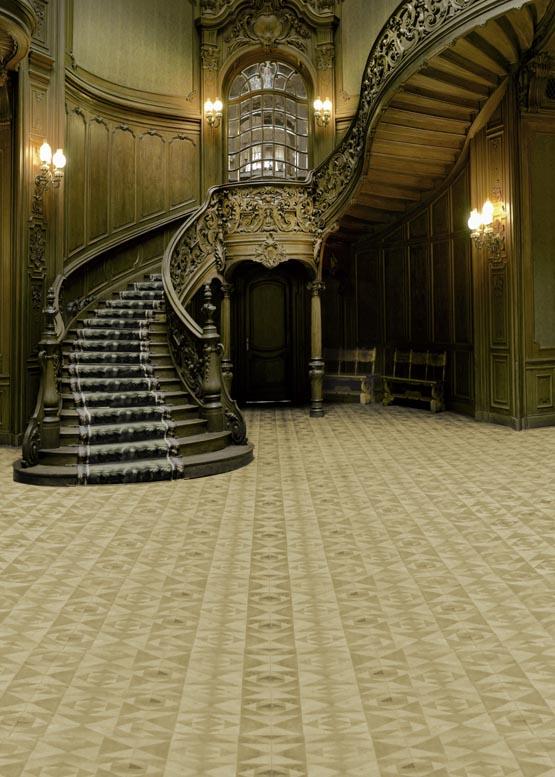 Luxury Castle Staircase Photography Backdrop