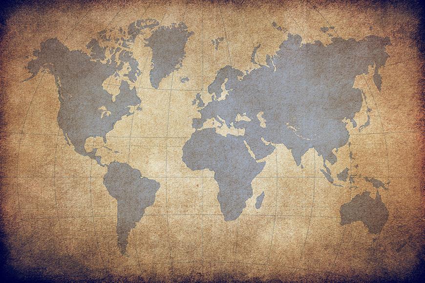 Retro Map Back To School Backdrop for Photography