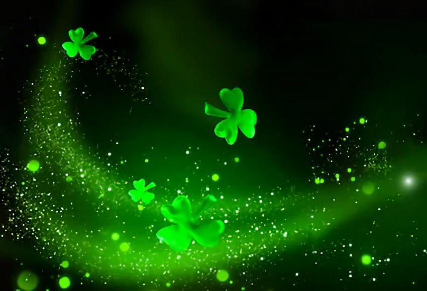 Happy St. Patrick's Day Green Luck Backdrop for Photo Booth SH166