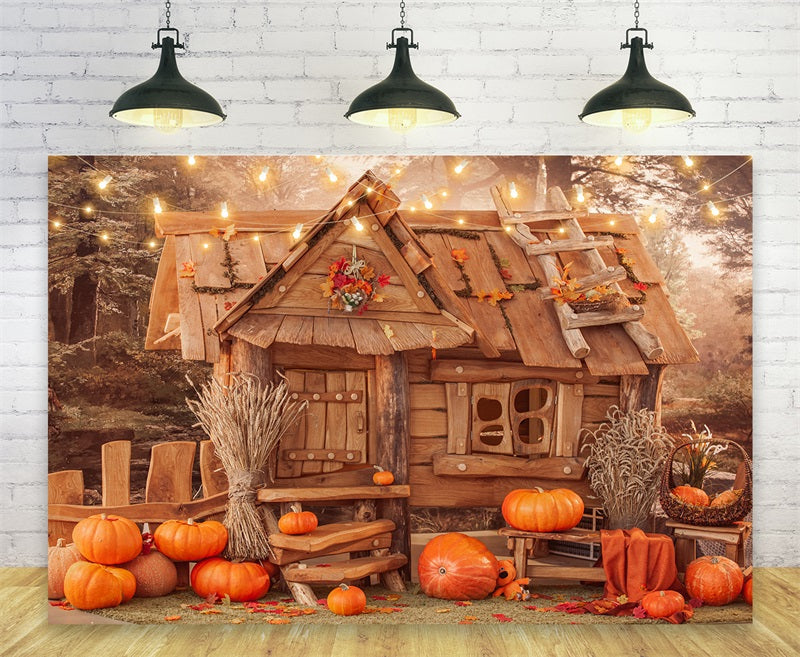 Halloween Pumpkins Autumn Backdrop for Photography UK TKH1589