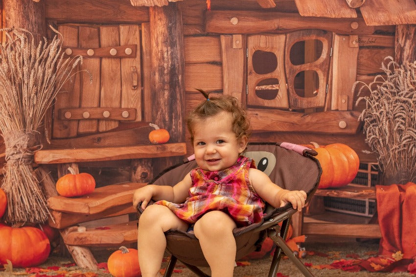 Halloween Pumpkins Autumn Backdrop for Photography UK TKH1589