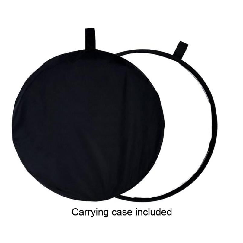 Collapsible Double-sided Black and White Photo Backdrop 5x6.5ft(1.5x2m) ZC01