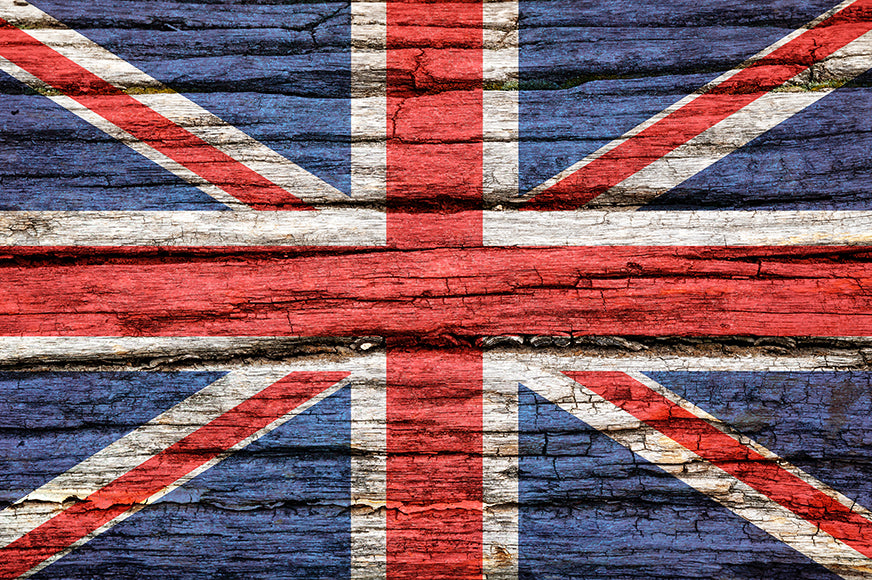 Great Britain UK Flag Wood Backdrop for Photography
