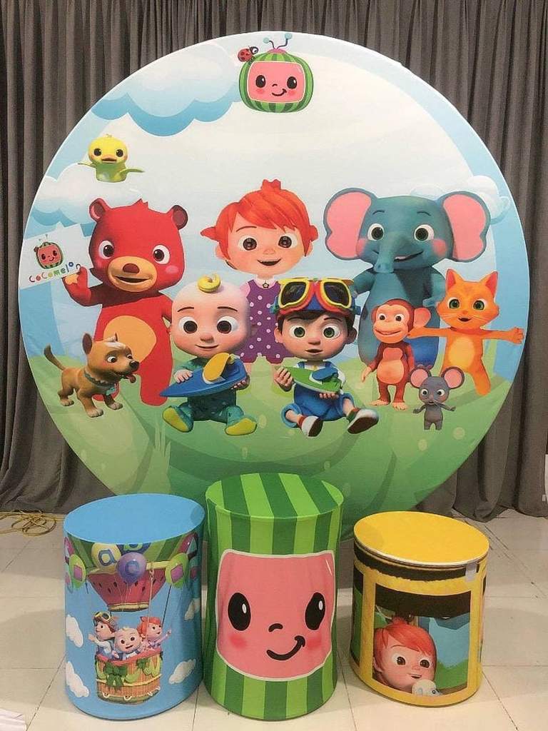 Custom Round Photography Backdrop Birthday Wedding Baby Shower Circle Backdrop UK TR-99