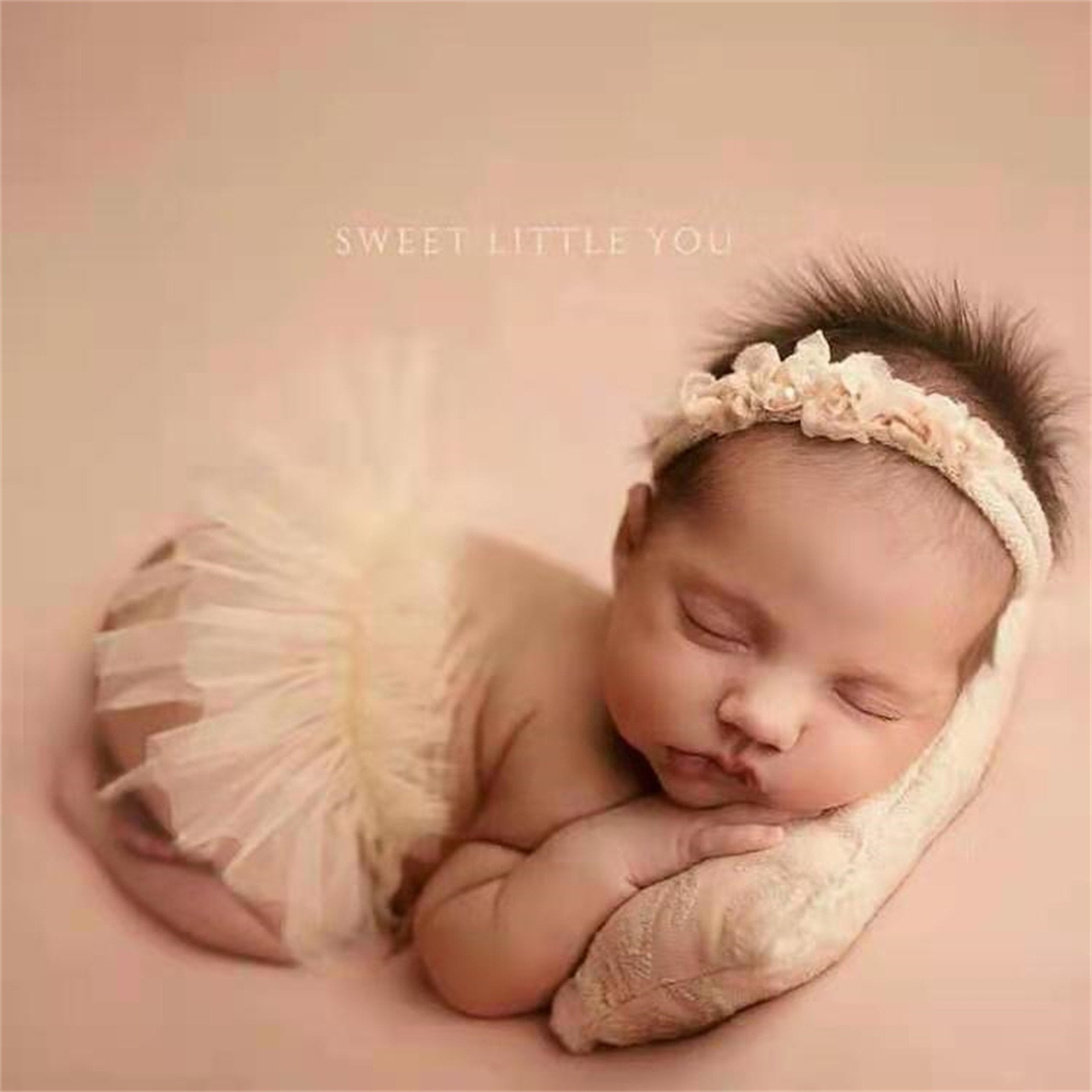 Newborn Baby Girl Lace Dress Crown Photography Props